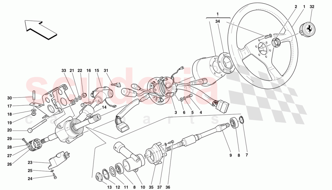 STEERING COLUMN of Ferrari Ferrari F50