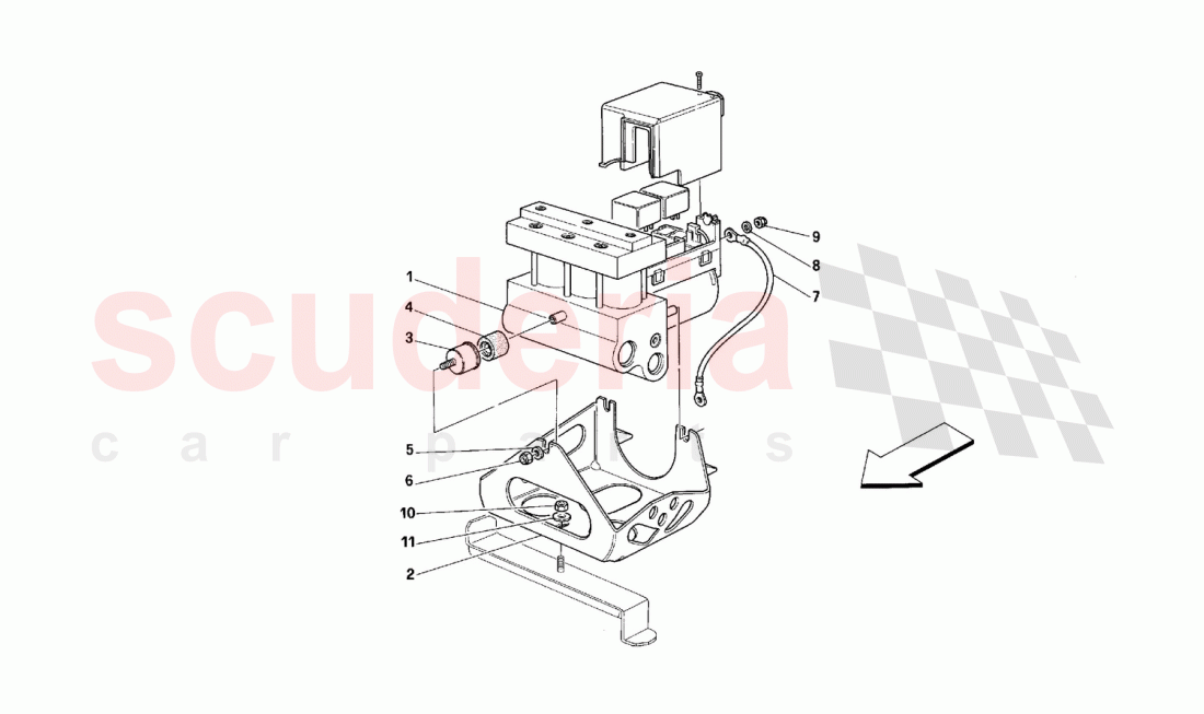 ABS hydraulic control unit of Ferrari Ferrari 512 M