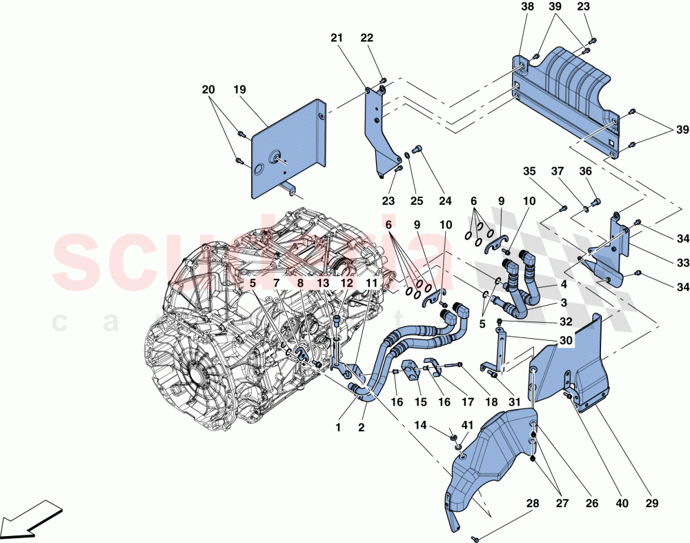 GEARBOX OIL LUBRICATION AND COOLING SYSTEM of Ferrari Ferrari 488 Spider