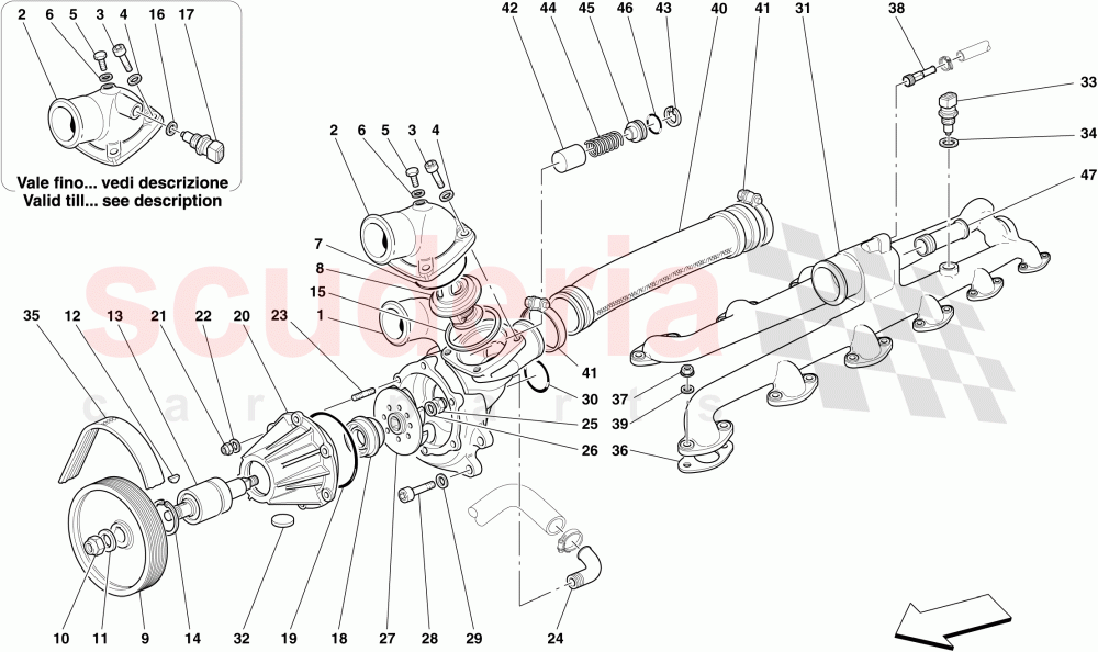 WATER PUMP of Ferrari Ferrari 612 Sessanta