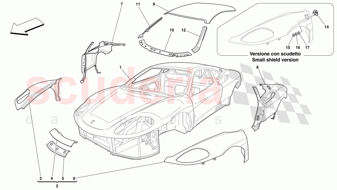 BODY - OUTER TRIMS of Ferrari Ferrari 360 Challenge (2000)