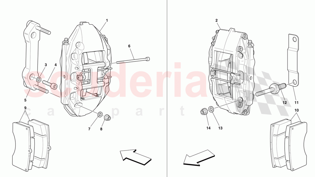 CALIPERS FOR FRONT AND REAR BRAKES of Ferrari Ferrari 360 Challenge (2000)