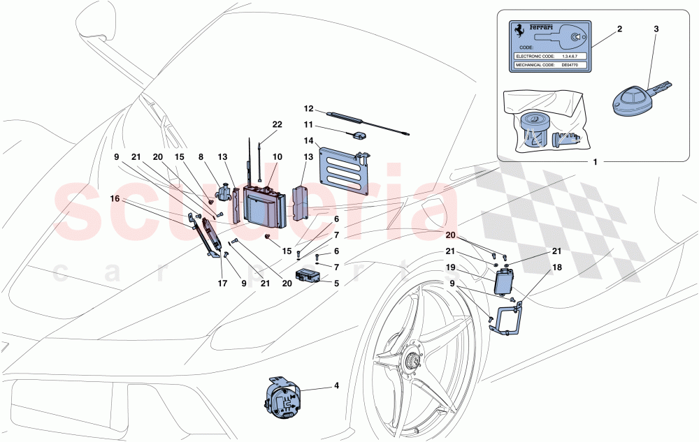 ANTITHEFT SYSTEM of Ferrari Ferrari LaFerrari Aperta