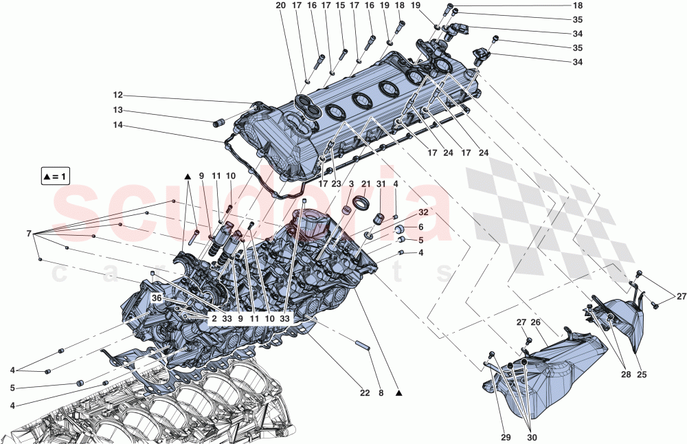 LEFT HAND CYLINDER HEAD of Ferrari Ferrari LaFerrari Aperta