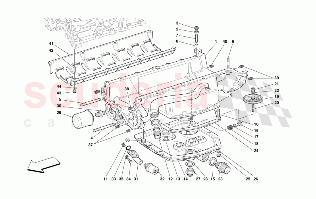 LUBRICATION - OIL SUMPS AND FILTERS of Ferrari Ferrari 550 Barchetta