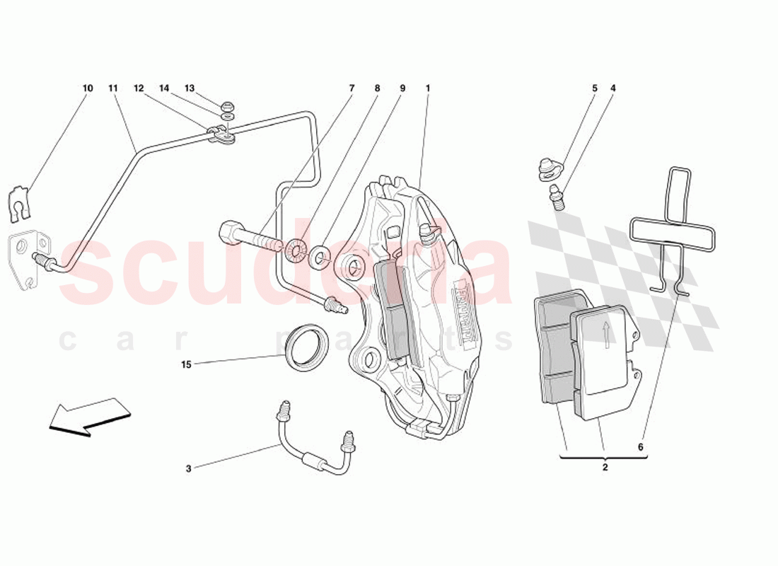 Caliper for Rear Brake of Ferrari Ferrari 575 Superamerica