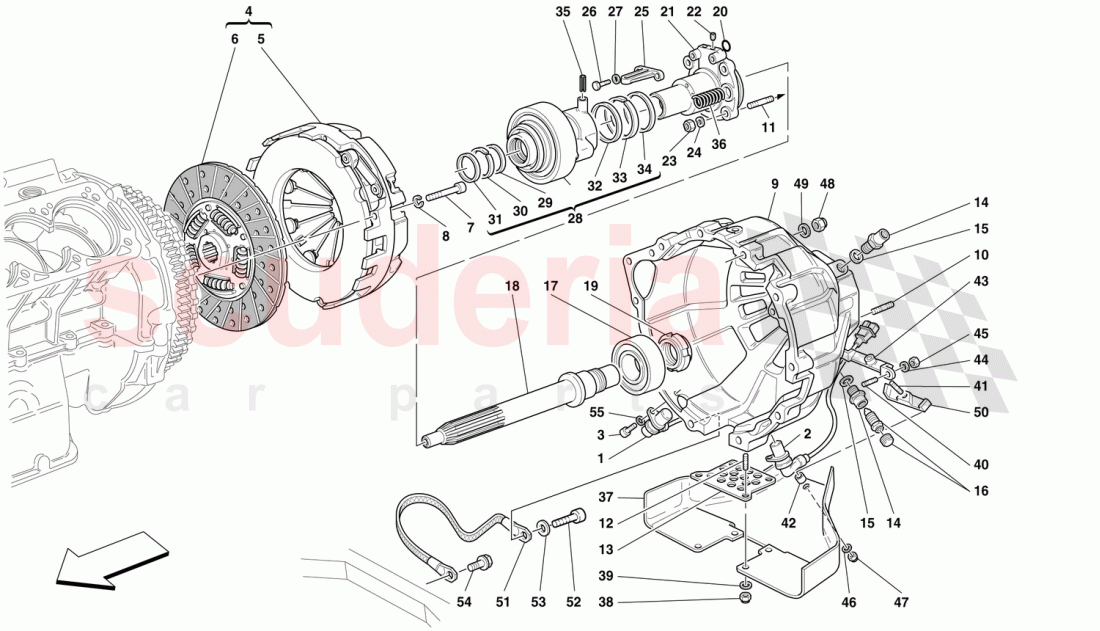 CLUTCH - CONTROLS -Not for 456 GTA- of Ferrari Ferrari 456 GT/GTA