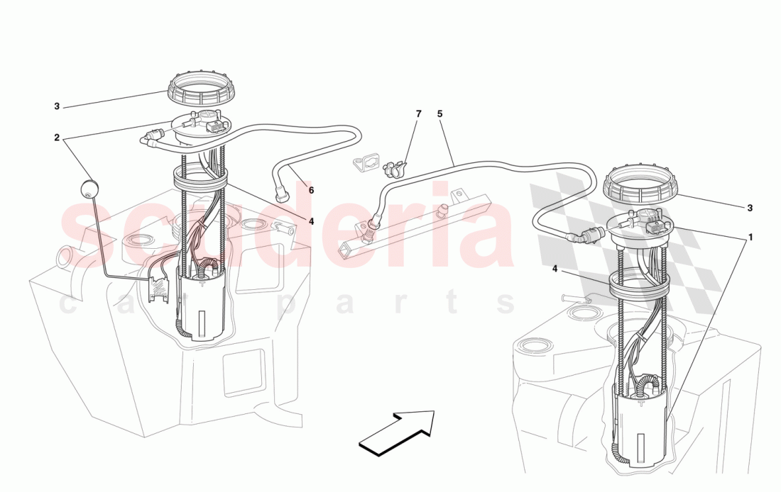 FUEL PUMPS AND PIPES of Ferrari Ferrari 360 Spider