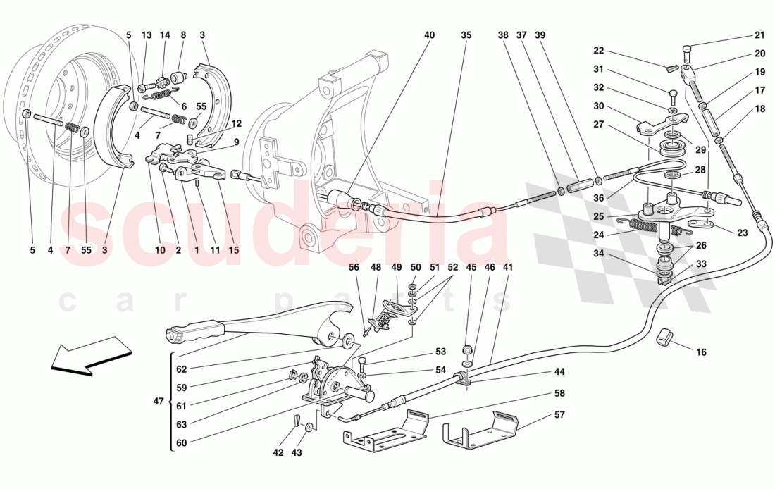 HAND-BRAKE CONTROL -Not for 456M GTA- of Ferrari Ferrari 456 M GT/GTA