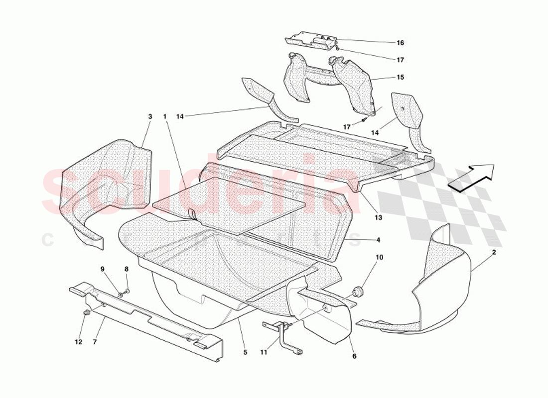 Boot Upholstery of Ferrari Ferrari 575 Superamerica