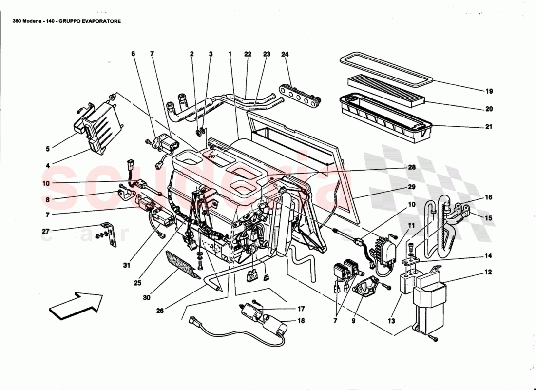 EVAPORATOR UNIT of Ferrari Ferrari 360 Modena