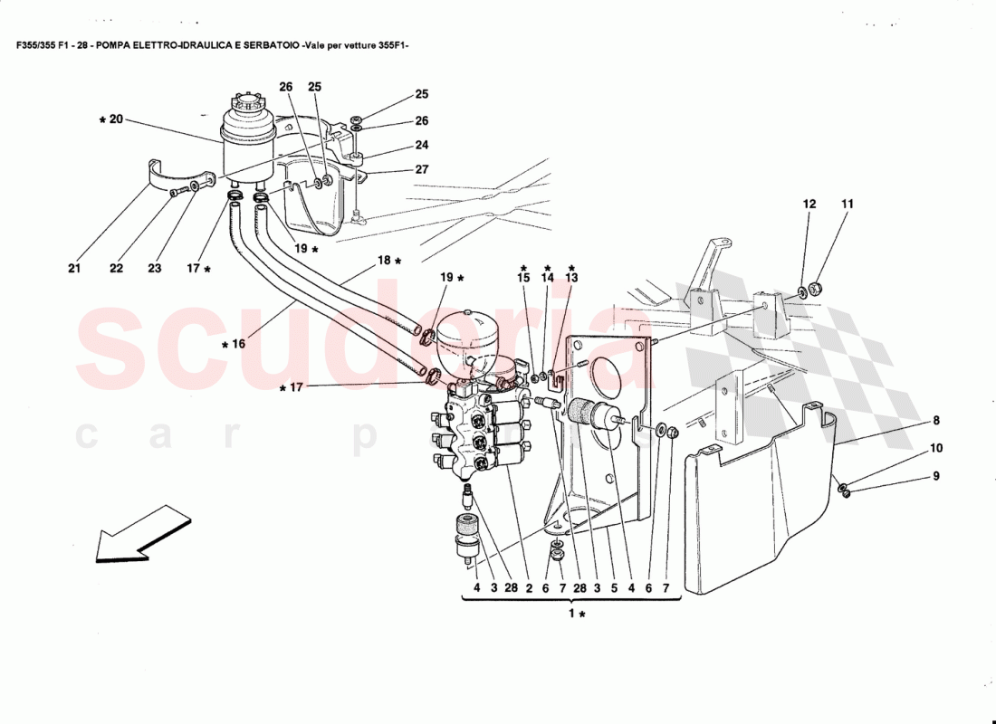 POWER UNIT AND TANK -Valid for 355F1 cars- of Ferrari Ferrari 355 (5.2 Motronic)