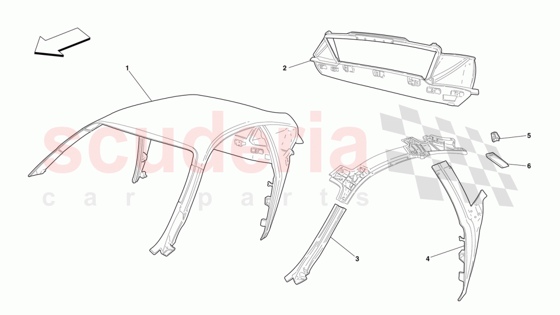 ROOF - STRUCTURE of Ferrari Ferrari 360 Challenge (2000)