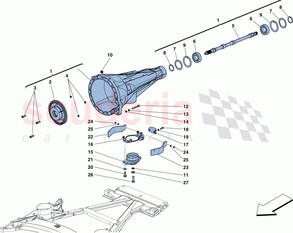 TRANSMISSION HOUSING of Ferrari Ferrari GTC4Lusso