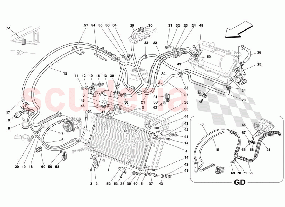 Air Conditioning System of Ferrari Ferrari 575 Superamerica