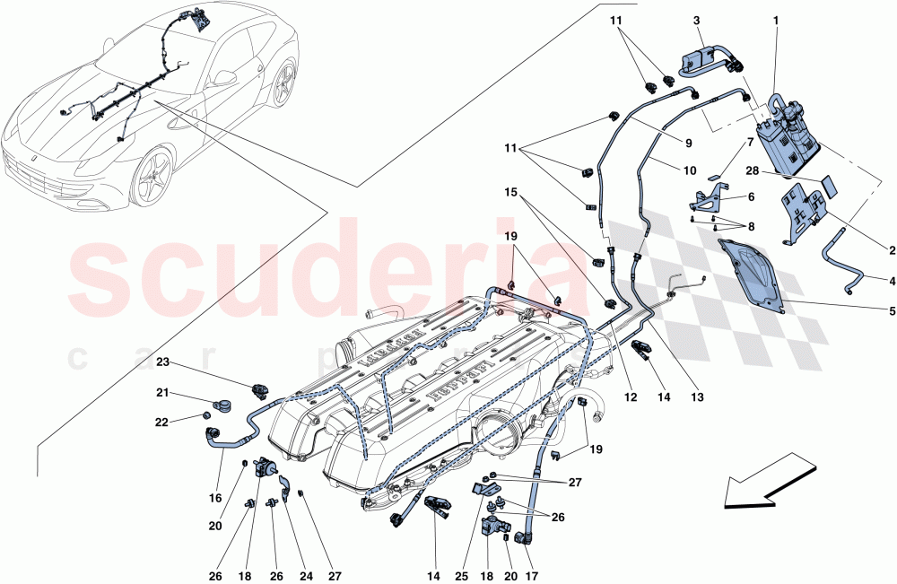 EVAPORATIVE EMISSIONS CONTROL SYSTEM of Ferrari Ferrari FF