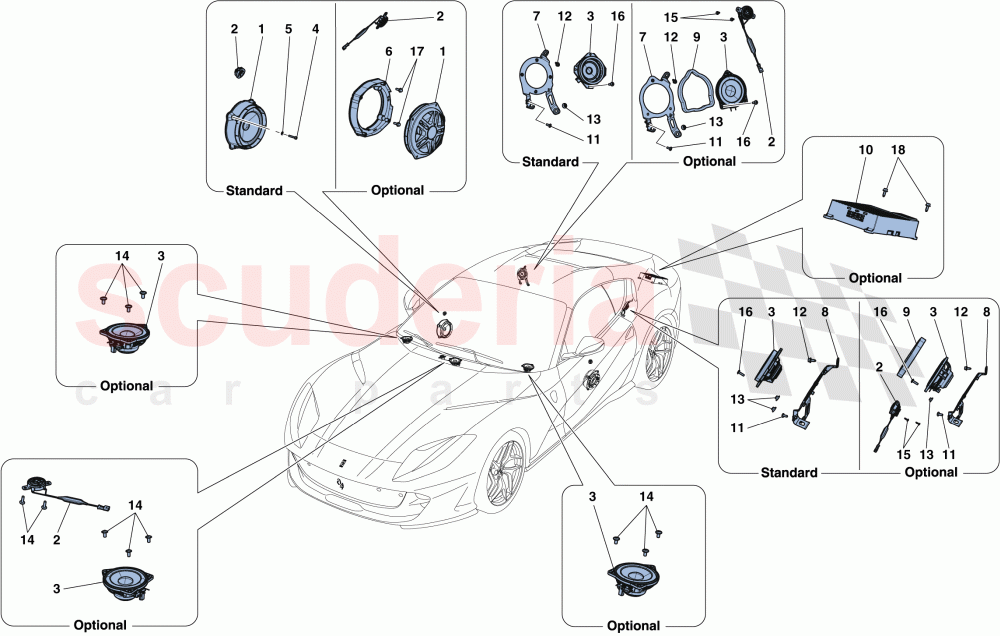 AUDIO SPEAKER SYSTEM of Ferrari Ferrari 812 Superfast/GTS