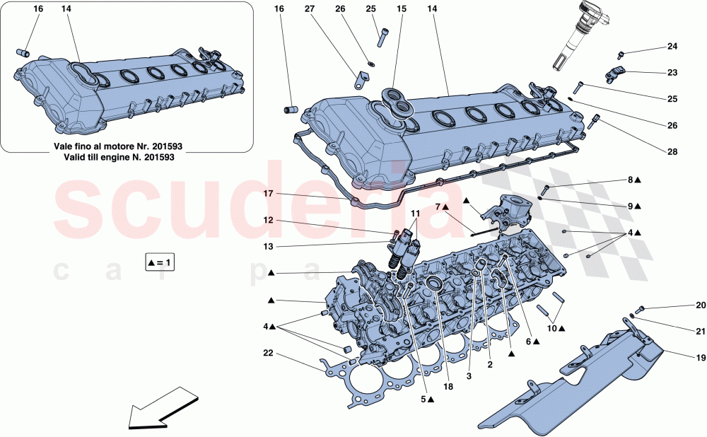 LEFT HAND CYLINDER HEAD of Ferrari Ferrari FF