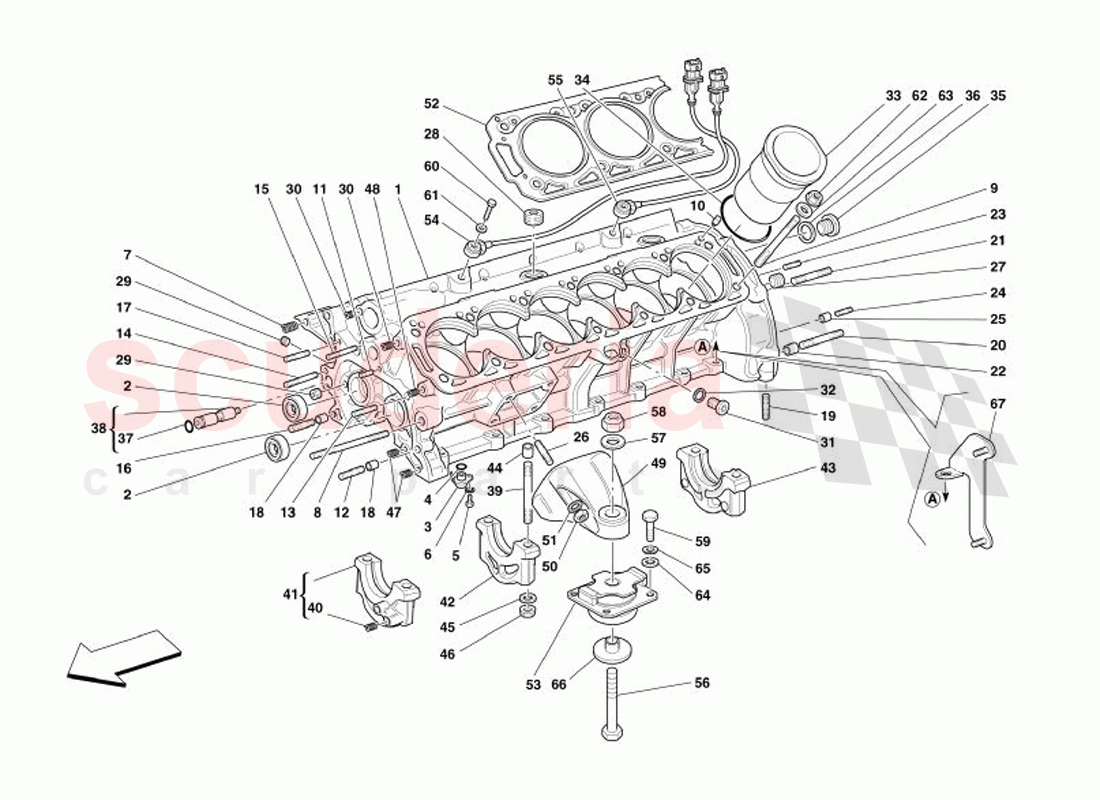 Crankcase of Ferrari Ferrari 575 Superamerica