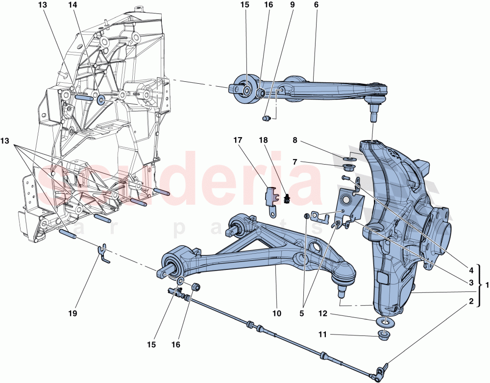 FRONT SUSPENSION - ARMS of Ferrari Ferrari California T