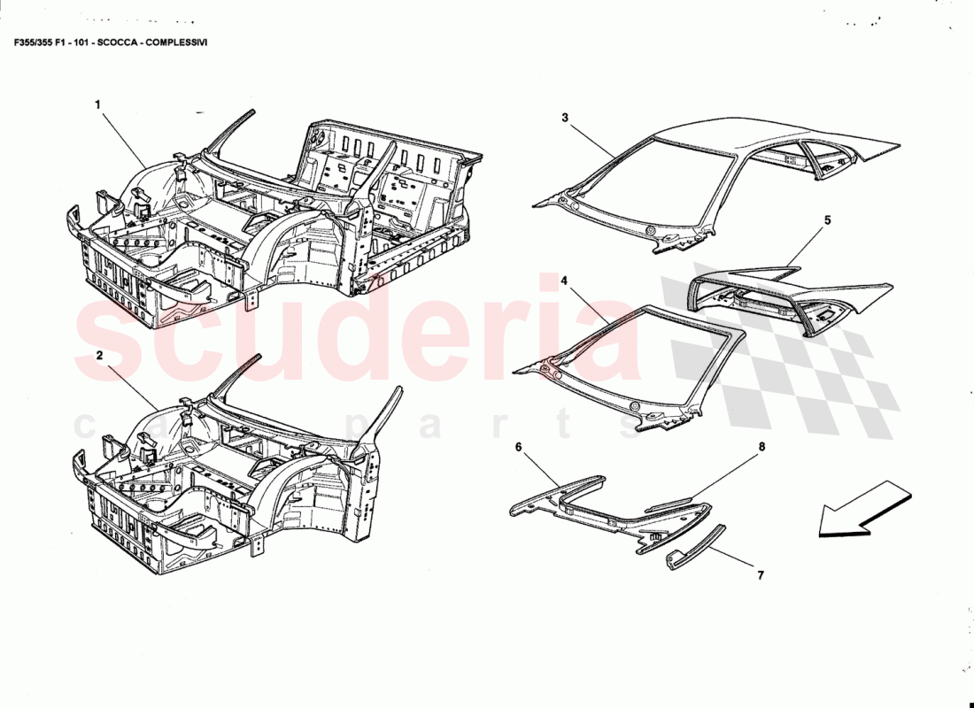 BODY-UNITS of Ferrari Ferrari 355 (5.2 Motronic)