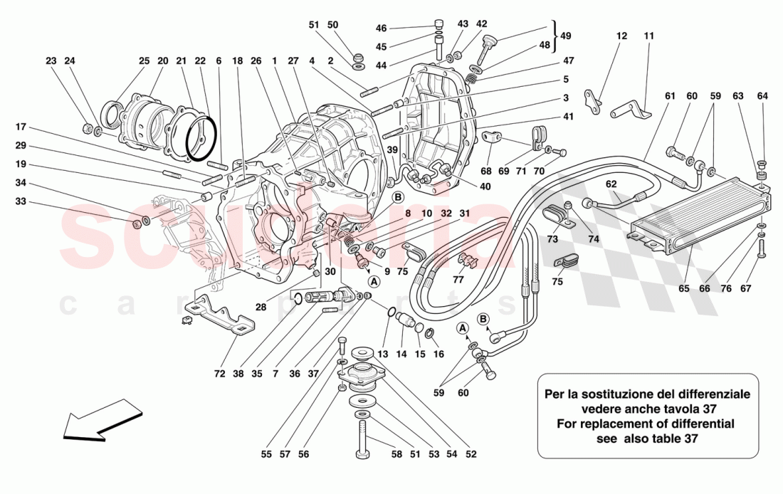 DIFFERENTIAL CARRIER AND CLUTCH COOLING RADIATOR of Ferrari Ferrari 550 Maranello