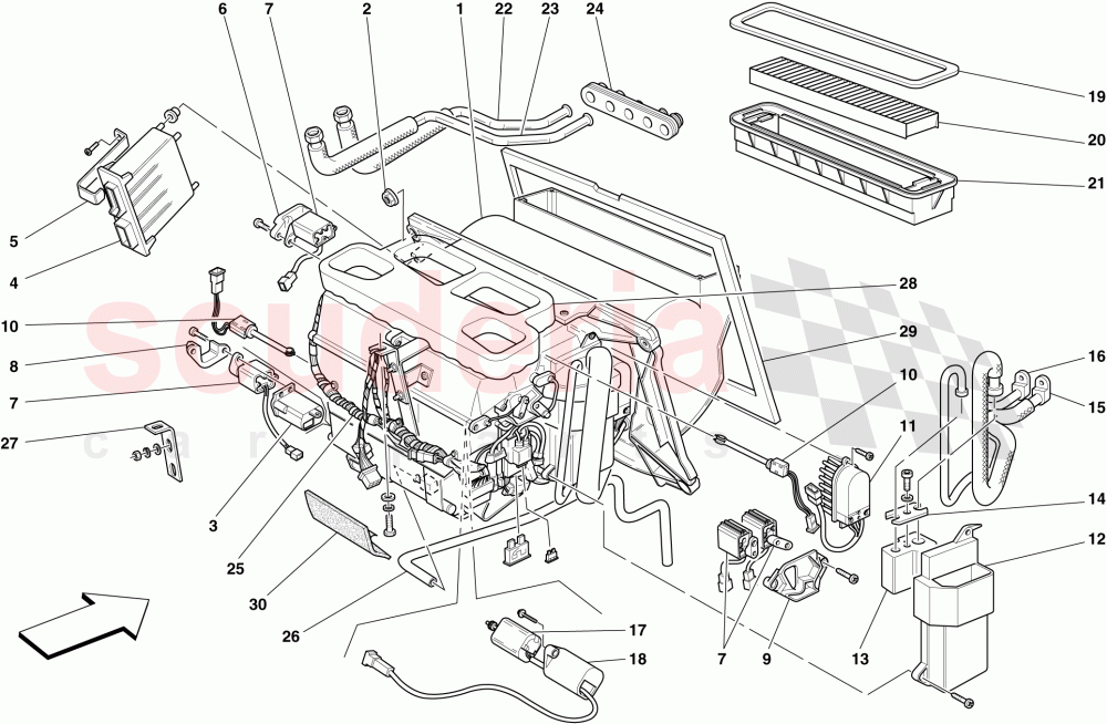 EVAPORATOR UNIT of Ferrari Ferrari 430 Scuderia Spider 16M