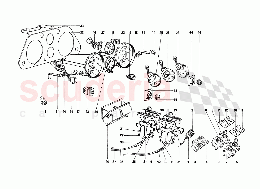 Instruments and Accessories of Ferrari Ferrari 288 GTO