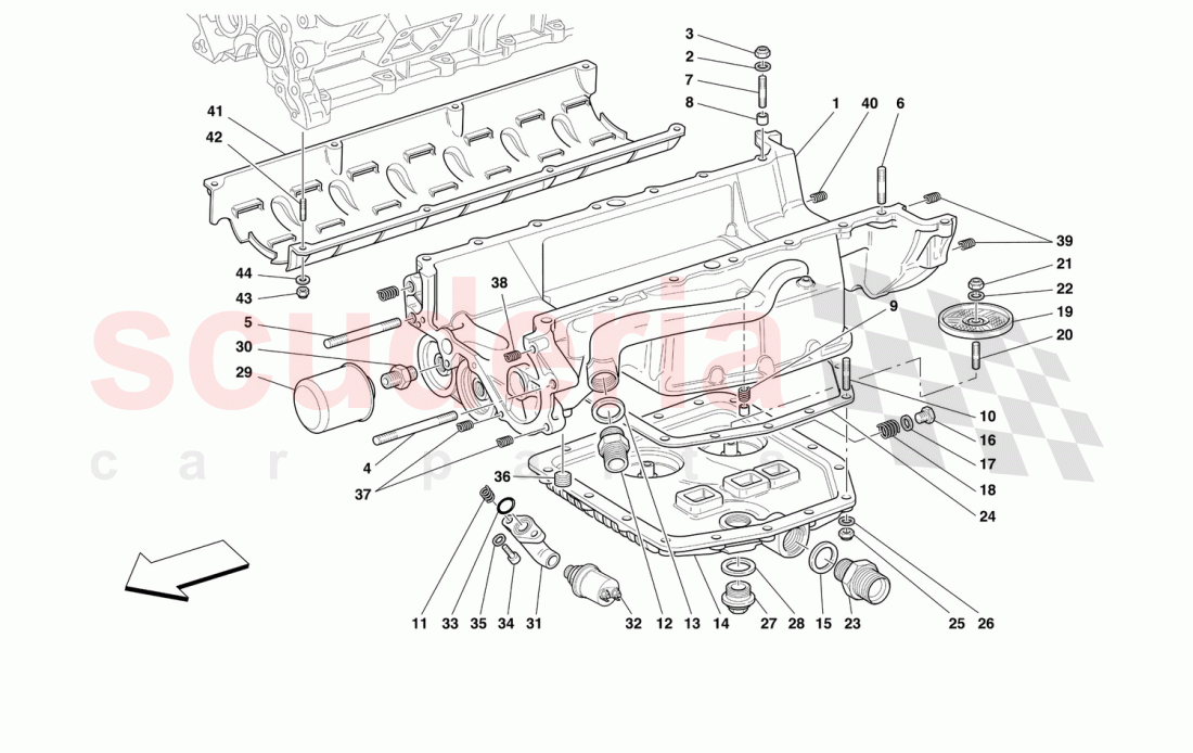 LUBRICATION - OIL SUMPS AND FILTERS of Ferrari Ferrari 550 Maranello