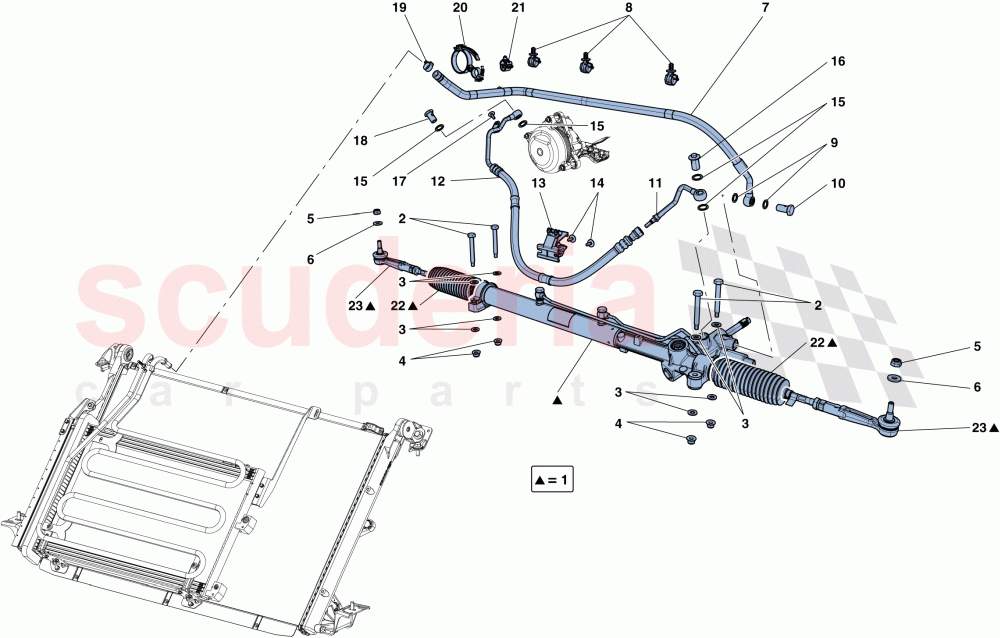 HYDRAULIC POWER STEERING BOX of Ferrari Ferrari California T