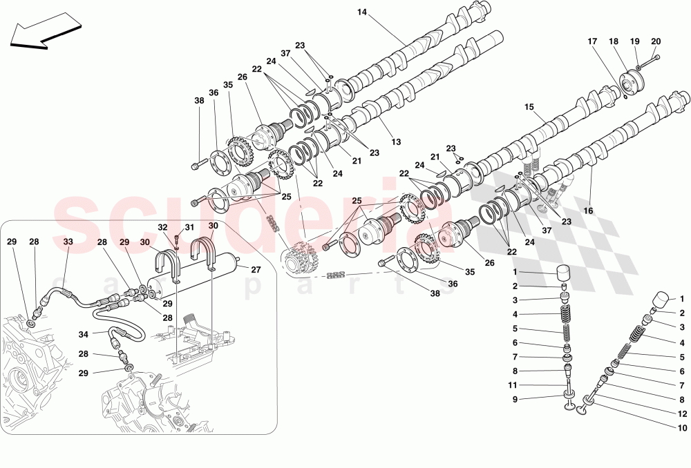 TIMING SYSTEM - TAPPETS of Ferrari Ferrari 430 Scuderia