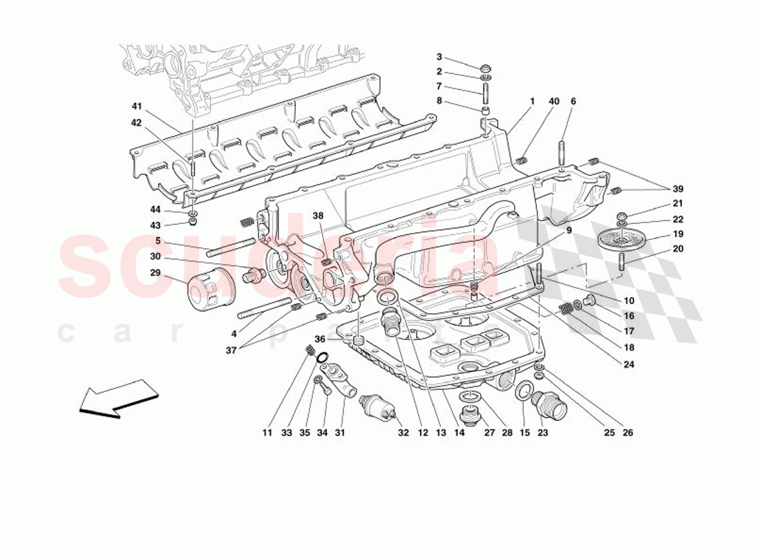 Lubrication - Oil Sumps and Filters of Ferrari Ferrari 575 Superamerica