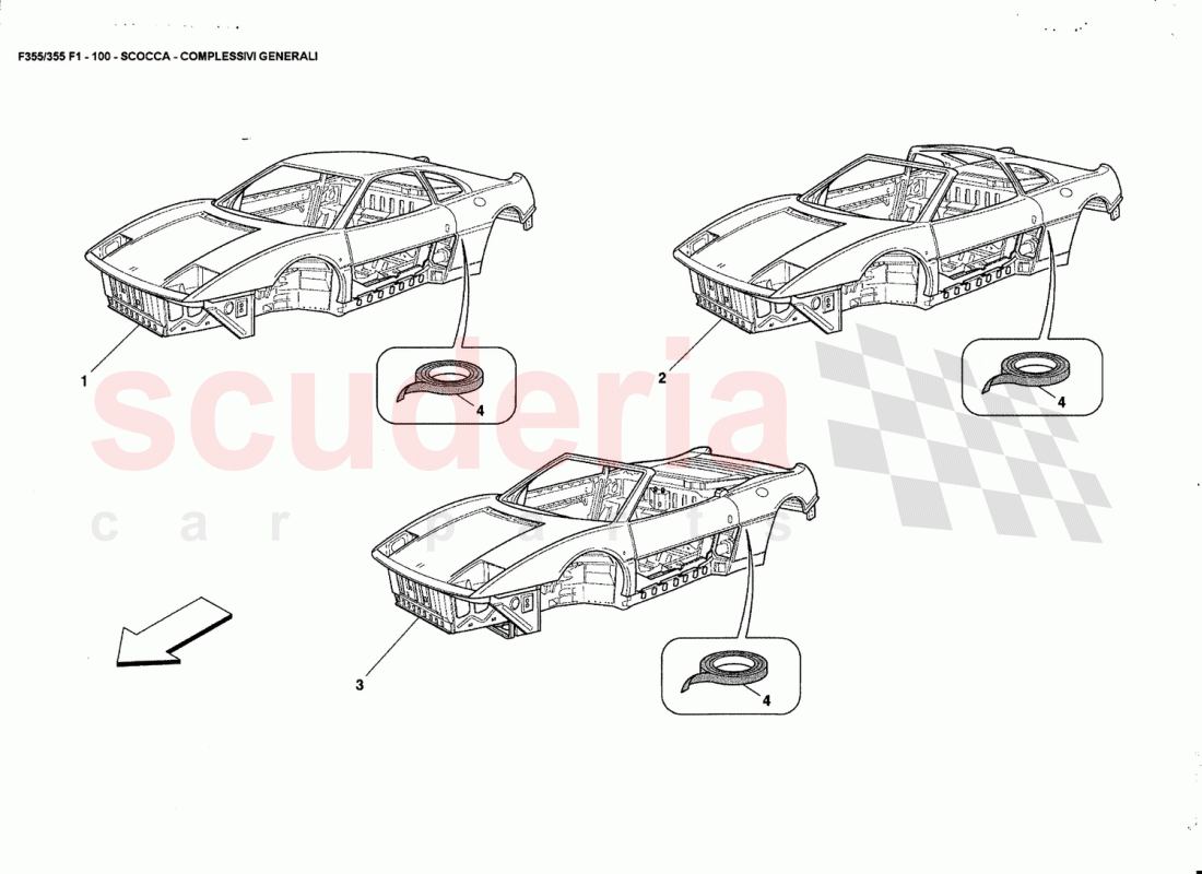 BODY - GENERAL UNITS of Ferrari Ferrari 355 (5.2 Motronic)