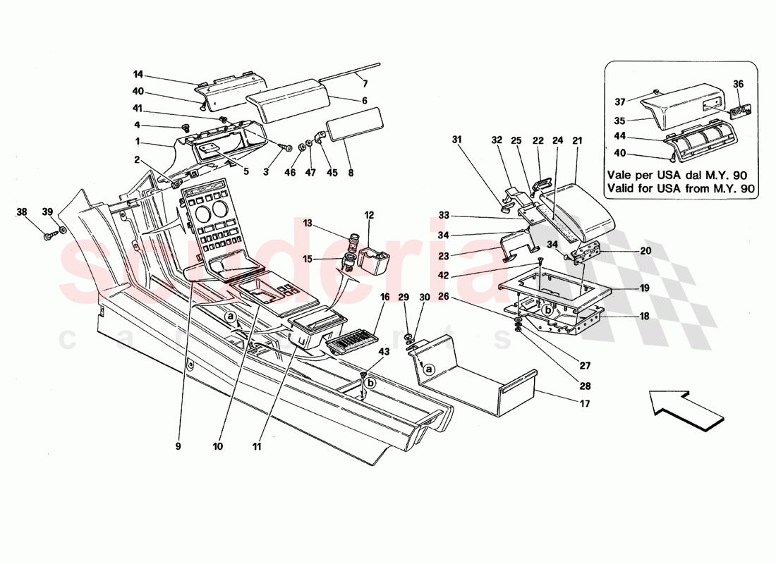 Tunnel - Accessories - Valid forTB - Shield With Cassette Box Version of Ferrari Ferrari 348 TS (1993)