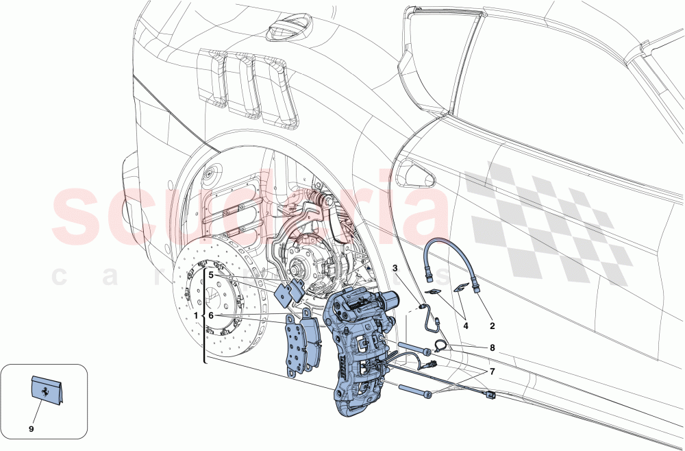 REAR BRAKE CALLIPERS of Ferrari Ferrari F12 TDF