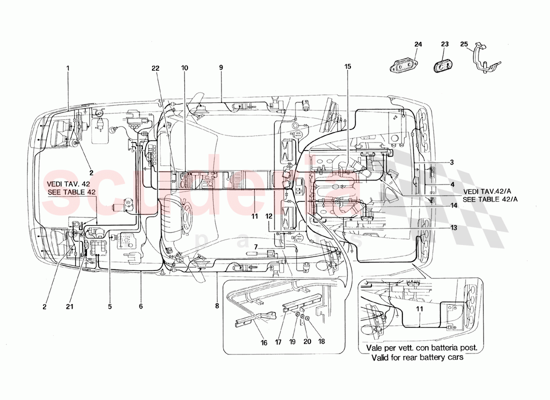 Electrical System - Valid for USA of Ferrari Ferrari 348 TS (1993)