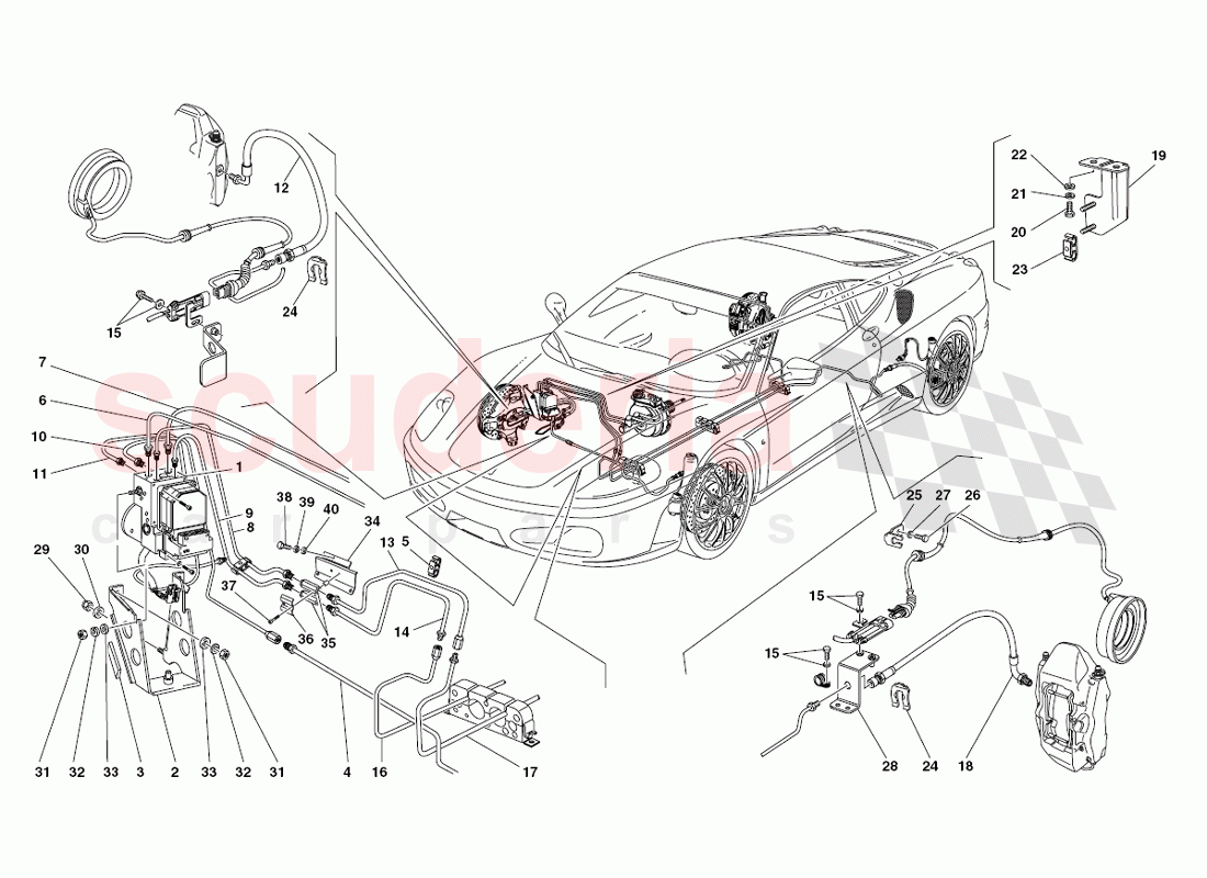 Brake System of Ferrari Ferrari 430 Challenge (2006)