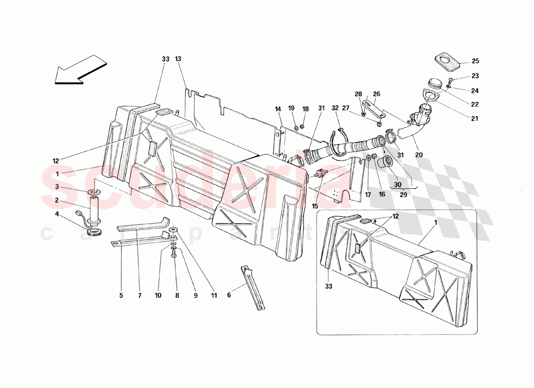 Fuel Tank of Ferrari Ferrari 348 TB (1993)