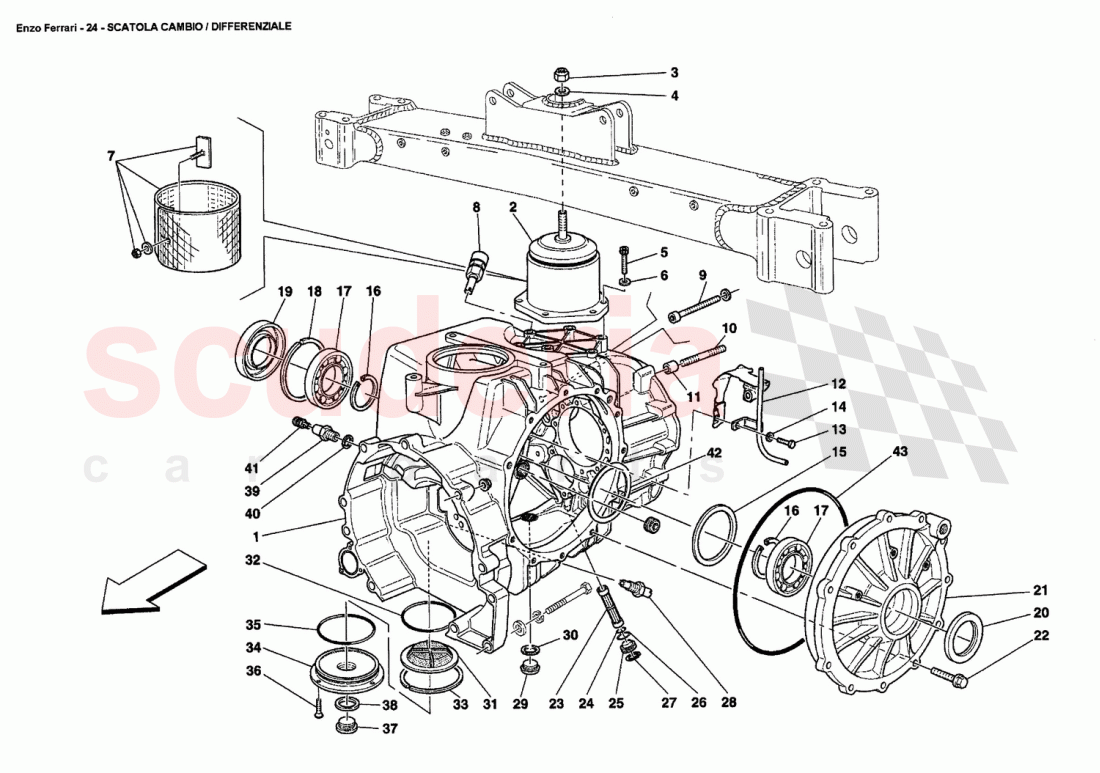 GEARBOX / DIFFERENTIAL HOUSING of Ferrari Ferrari Enzo