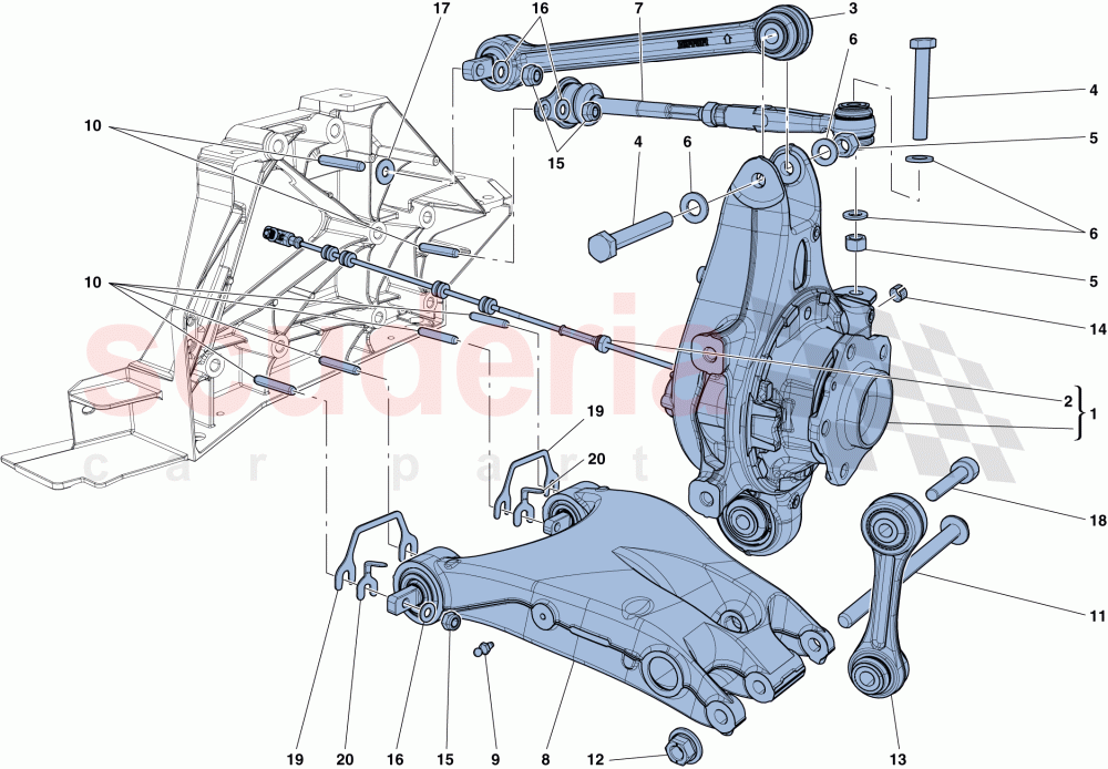 REAR SUSPENSION - ARMS of Ferrari Ferrari California T