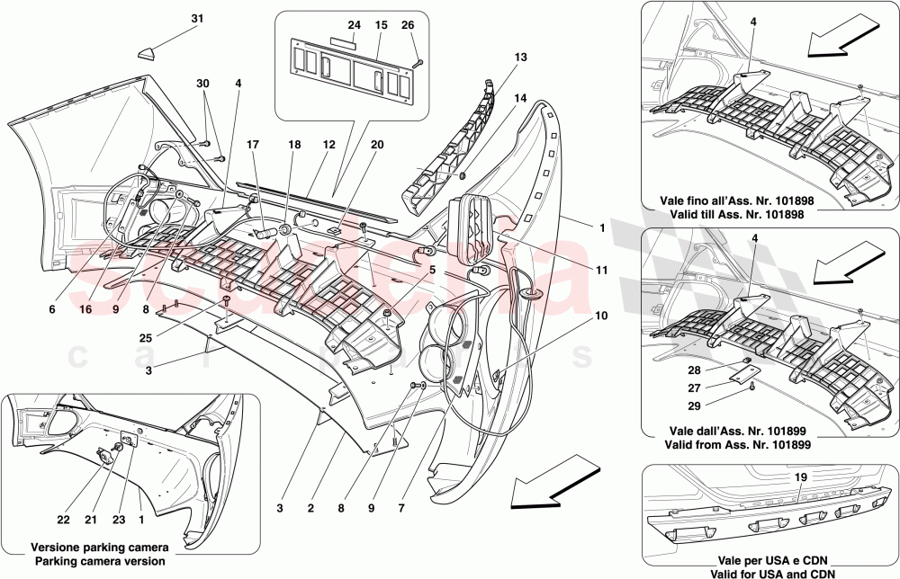 REAR BUMPER of Ferrari Ferrari California (2012-2014)