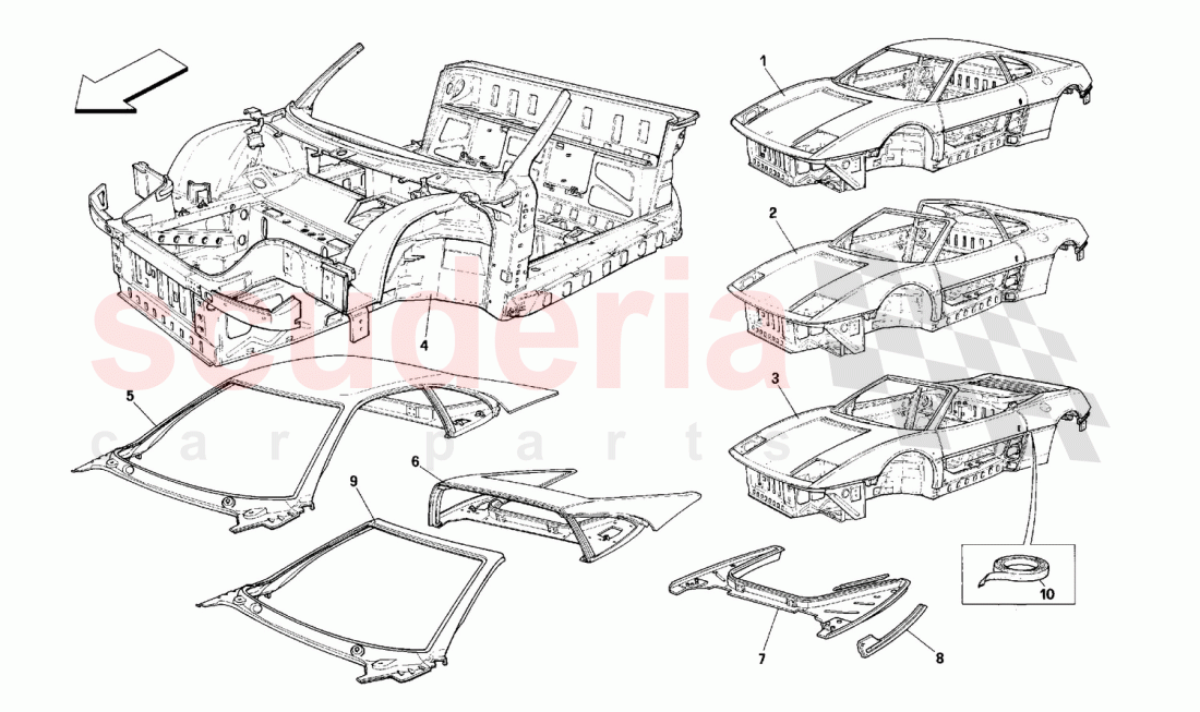 BODY - GENERAL UNITS of Ferrari Ferrari 348 (2.7 Motronic)