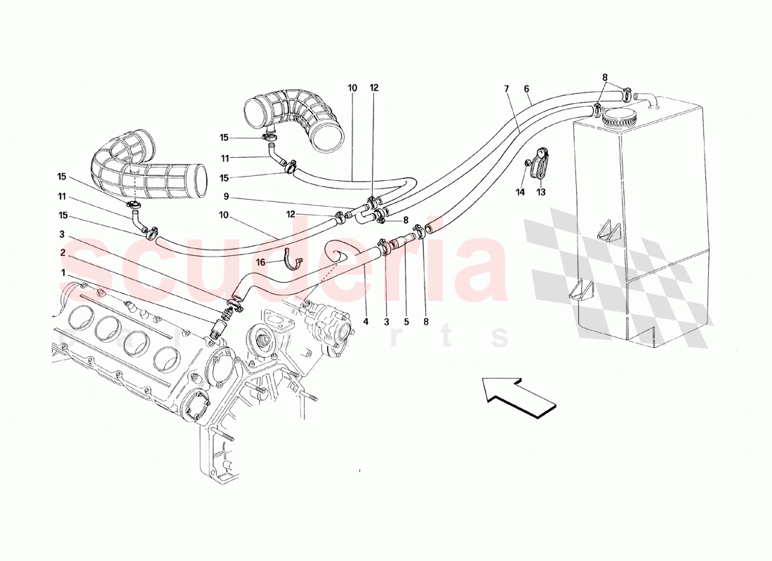 Blow - By System of Ferrari Ferrari 348 TB (1993)