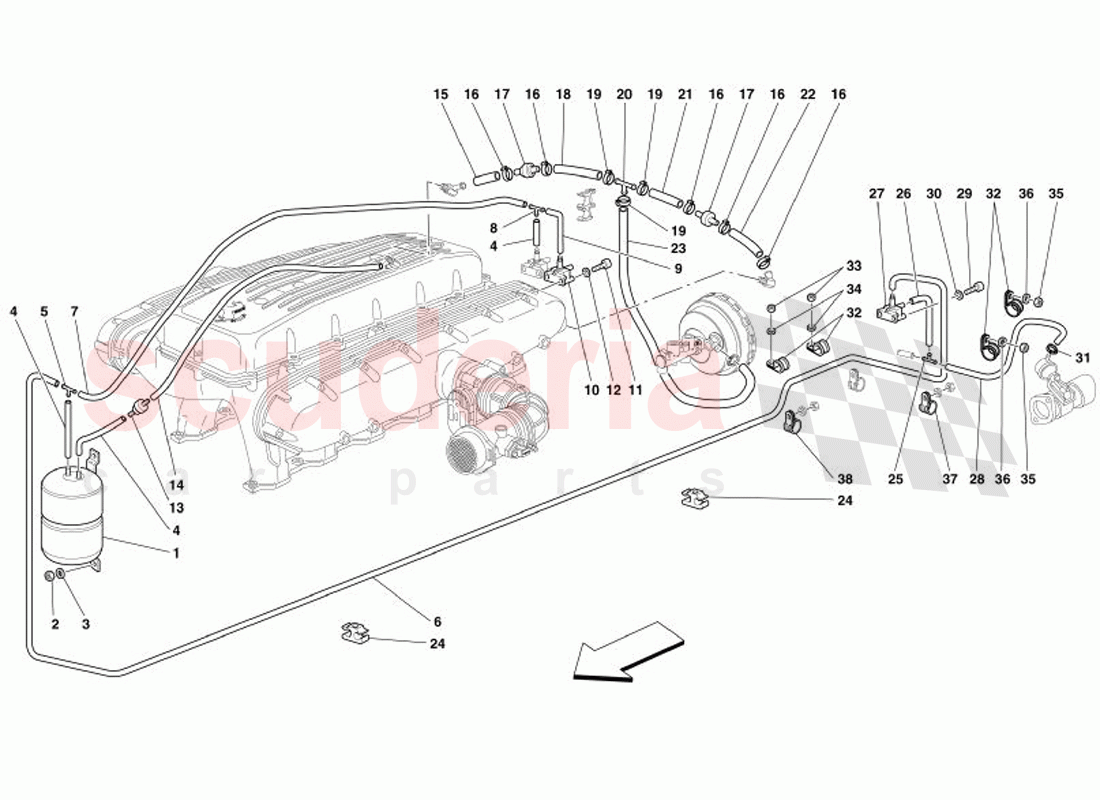 Pneumatics Actuator System of Ferrari Ferrari 575 Superamerica