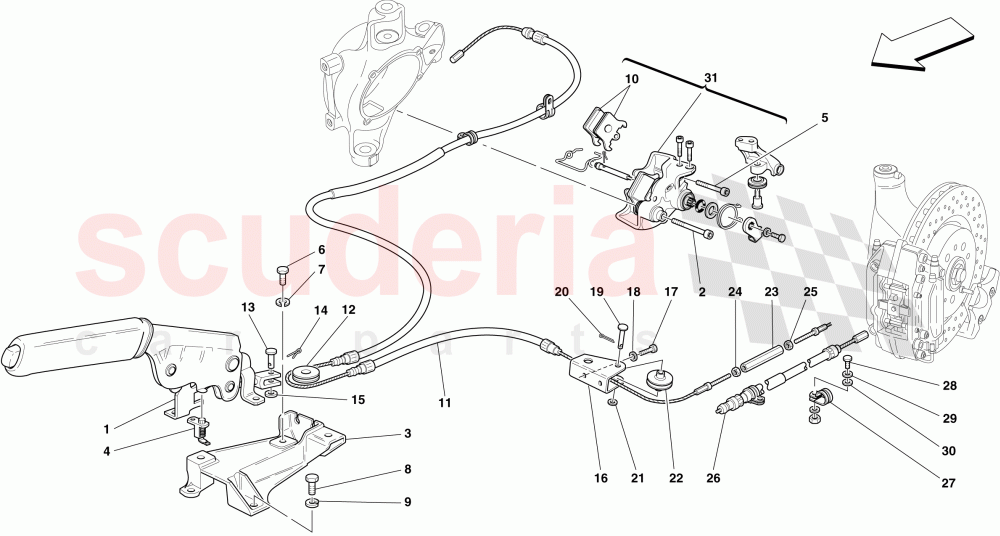 PARKING BRAKE CONTROL of Ferrari Ferrari 430 Coupe