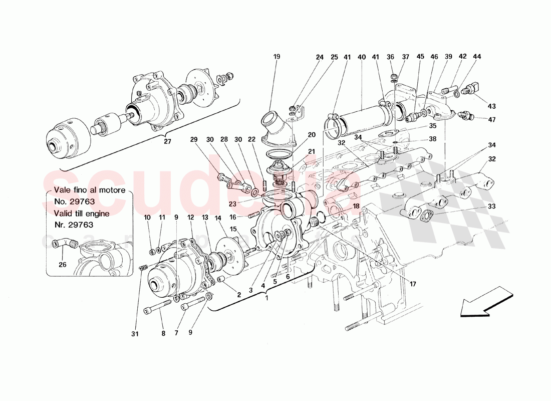 Water Pump of Ferrari Ferrari 348 TB (1993)