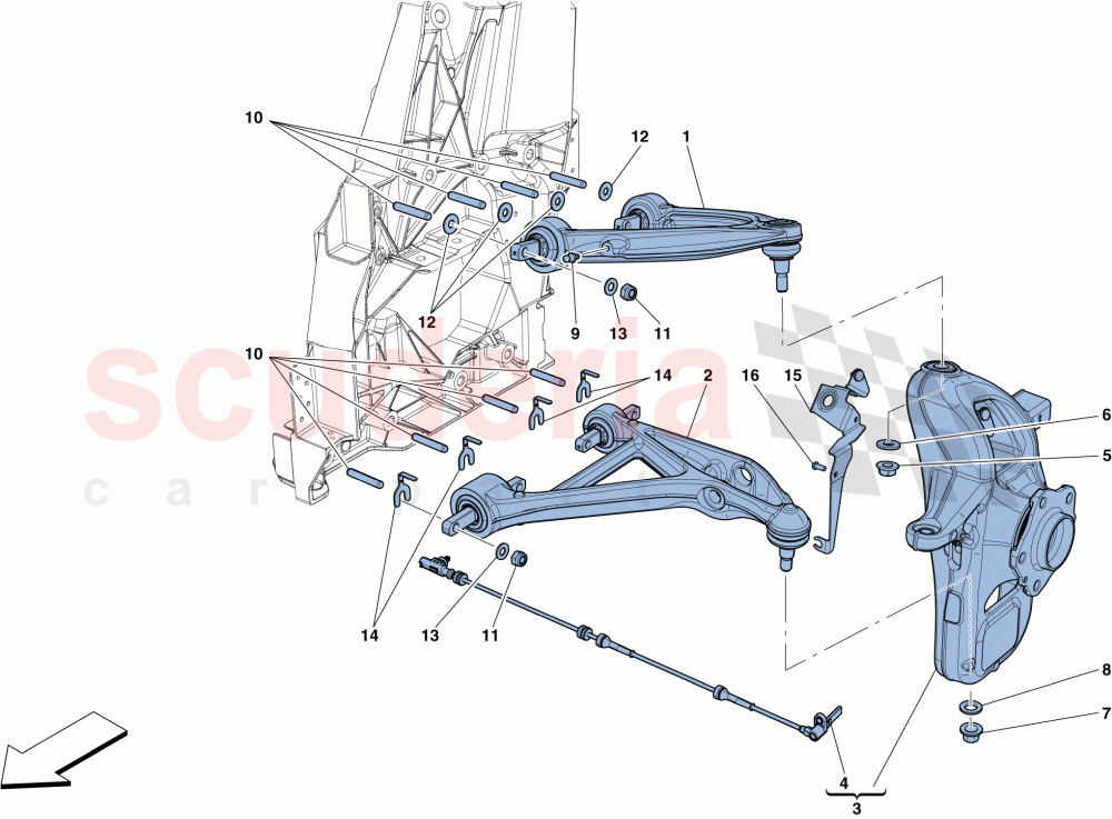 FRONT SUSPENSION - ARMS of Ferrari Ferrari FF