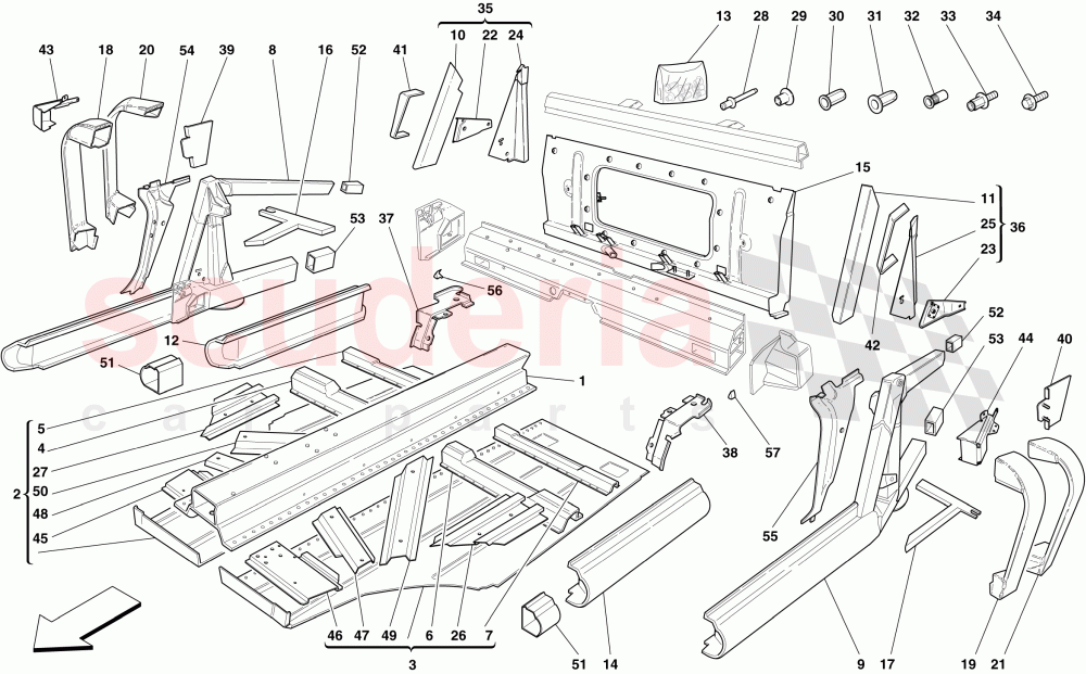 CENTRAL ELEMENTS AND PANELS of Ferrari Ferrari 430 Spider