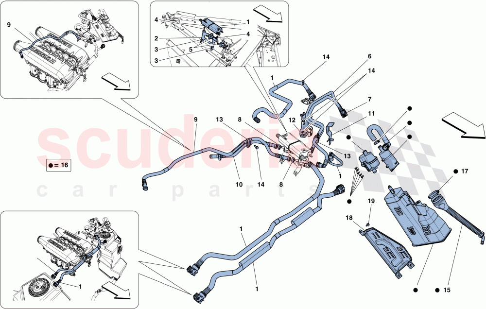 EVAPORATIVE EMISSIONS CONTROL SYSTEM of Ferrari Ferrari 458 Speciale