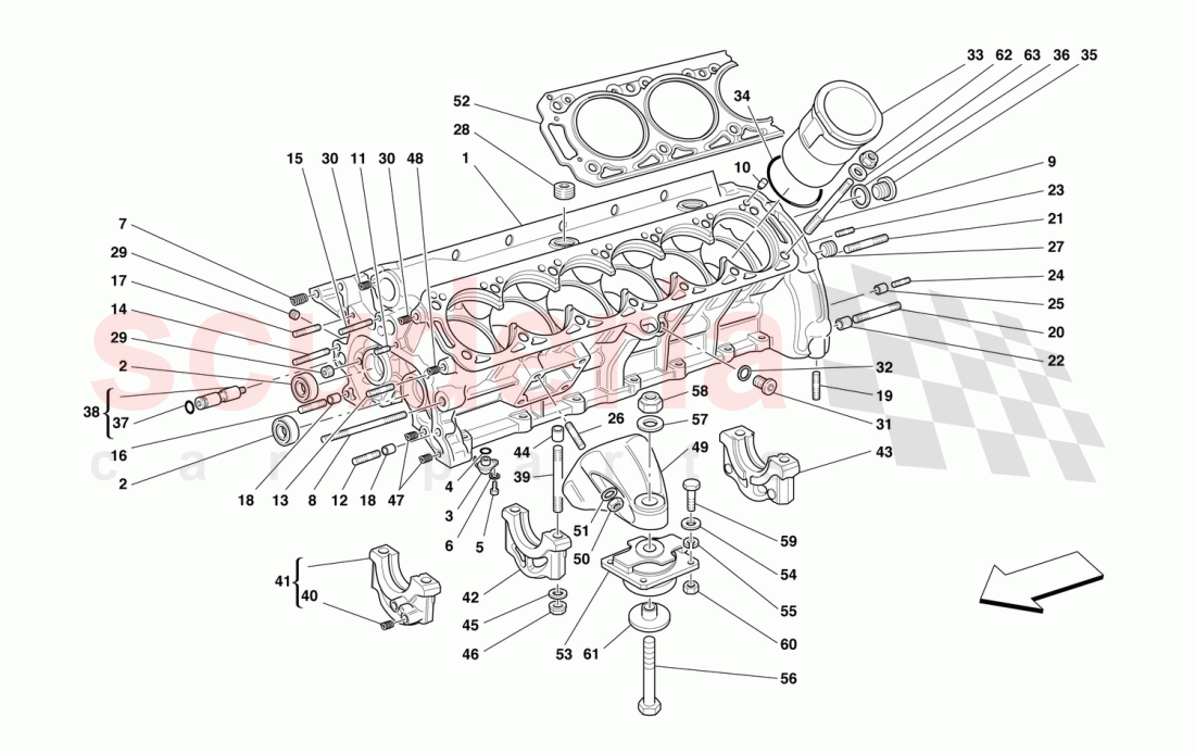 CRANKCASE of Ferrari Ferrari 550 Barchetta